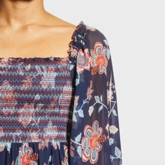 SACHIN + BABI Dress Size M Evening Gown NEW LOLA Dress Botanical Mini Smocked - Picture 4 of 12